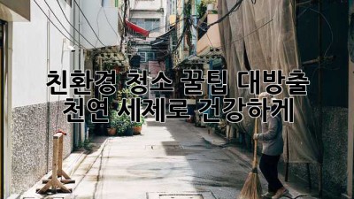 🌿 친환경 청소 꿀팁 대방출! 천연 세제로 건강하게 ✨
