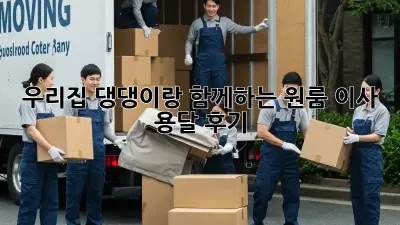 우리집 댕댕이랑 함께하는 원룸 이사, 용달 후기!